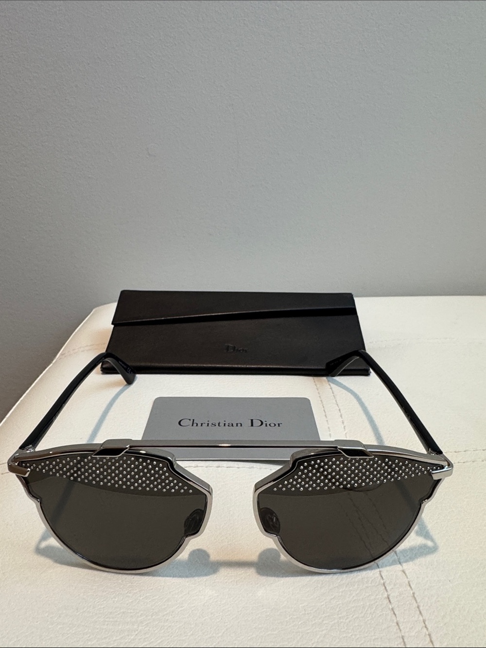 Dior Black and Silver Sunglasses